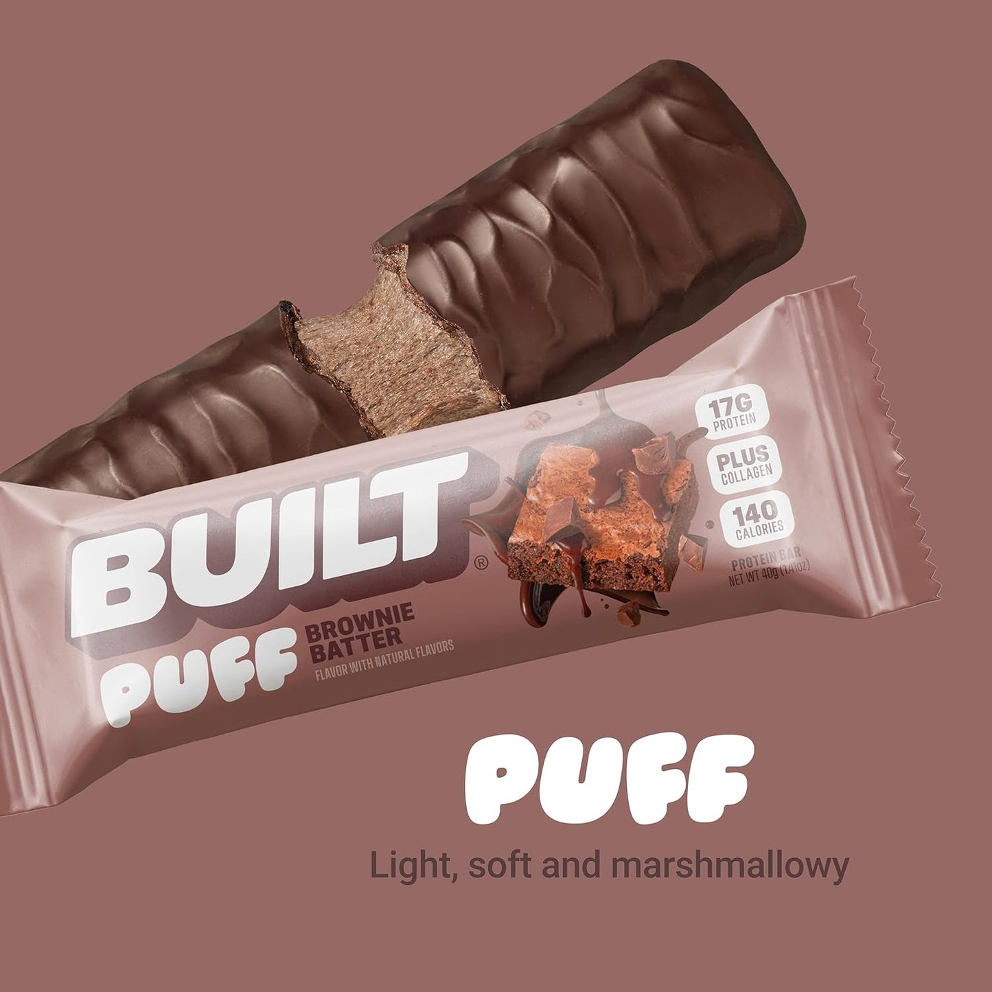Built Puff Protein Bars Brownie Batter Puff 12ct