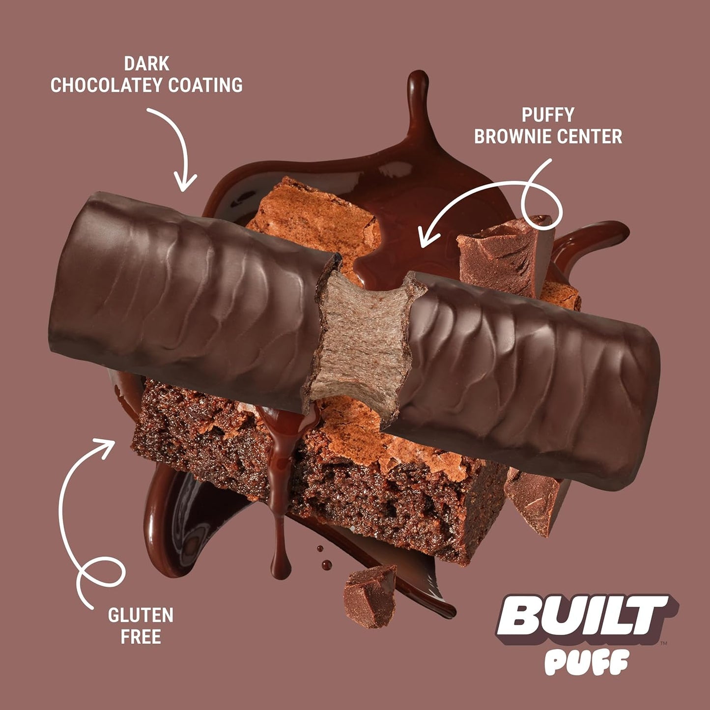 Built Puff Protein Bars Brownie Batter Puff 12ct