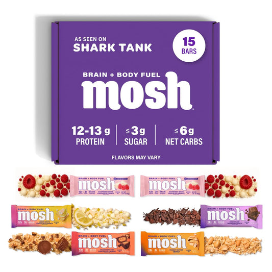 MOSH Variety Pack Keto Protein Bars Variety pack 15 ct