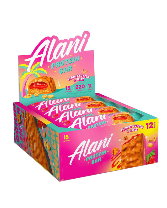 Alani Nu Protein Bars PEANUT BUTTER & JELLY 12 ct