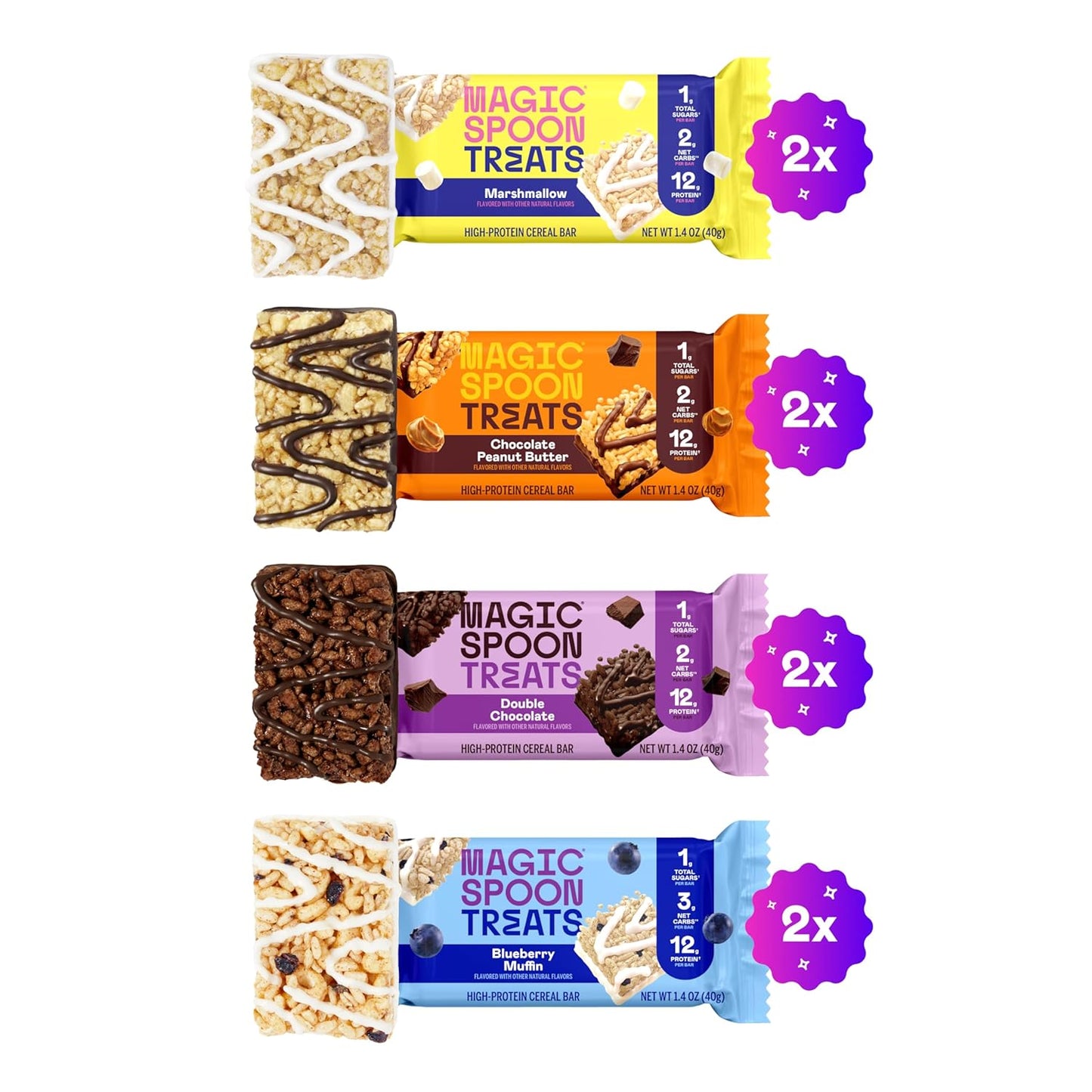 MAGIC SPOON Treats - High Protein Bars variety pack 8 ct