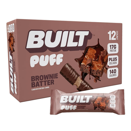 Built Puff Protein Bars Brownie Batter Puff 12ct